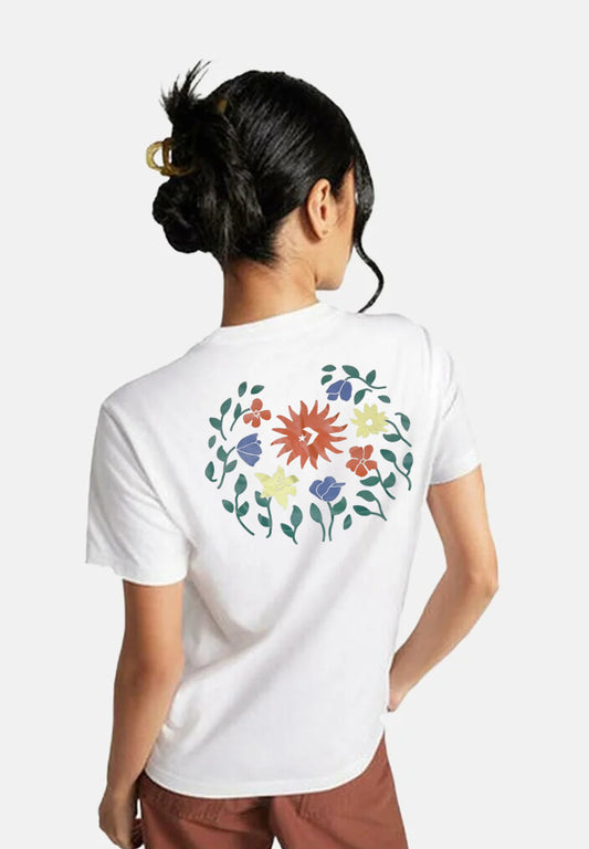 Remera Converse Mujer Floral Graphic Crudo