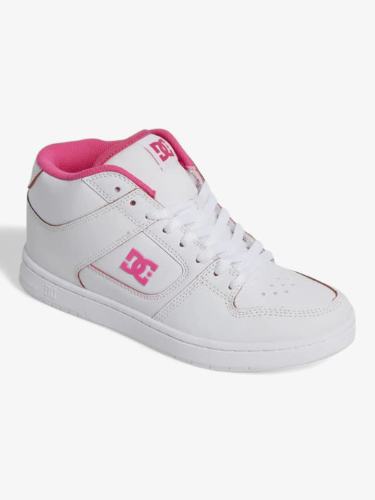 Zapatillas Dc Manteca 4 Mid Mujer Blanco Fucsia