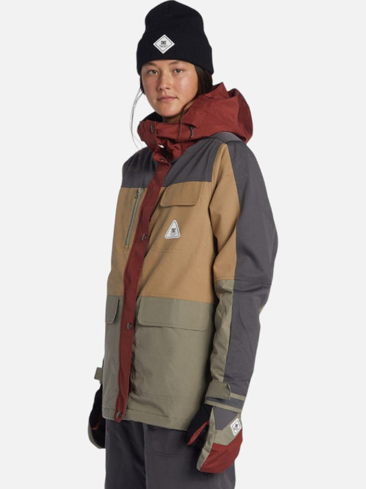 Campera DC Mujer Snow Liberate Beige Azul Bordo