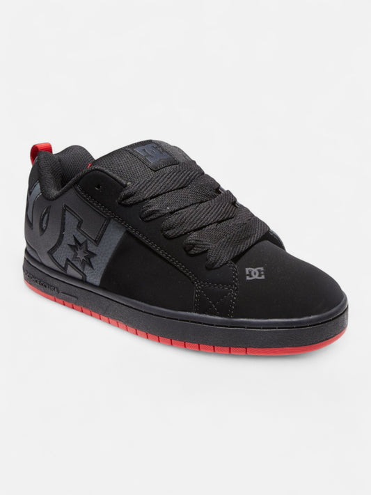 Zapatillas Dc Court Graffik SQ Negro Gris Rojo