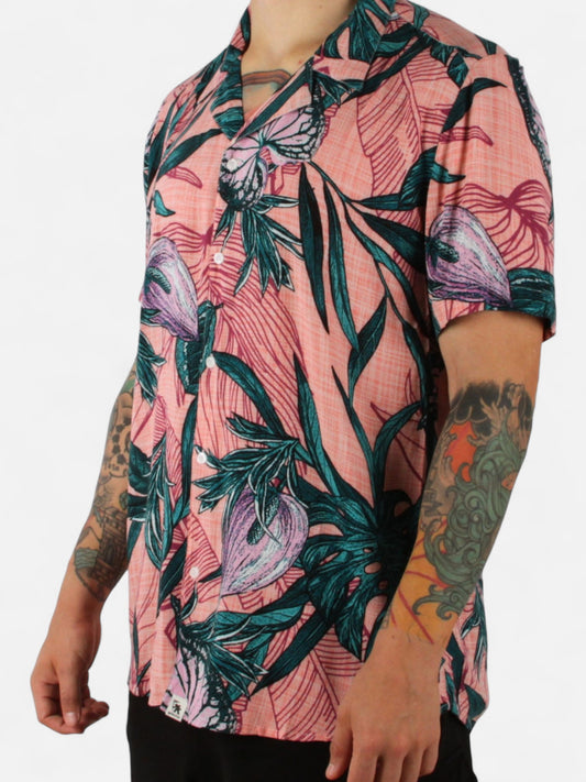 Camisa Gotcha Diamond Rosa Print