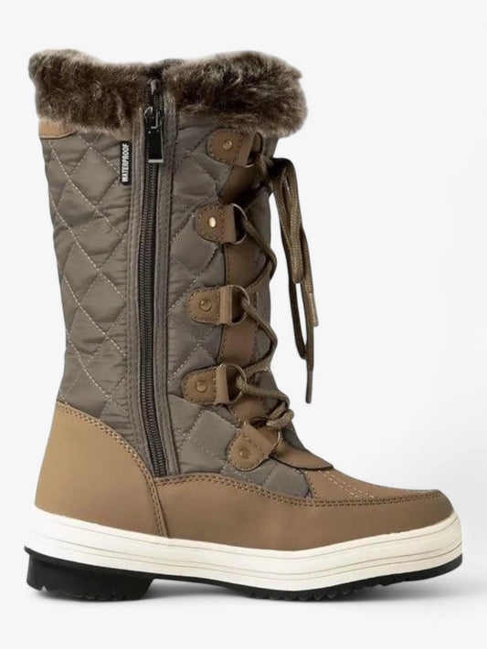 Botas Alaska Zafiro Impermeables Mujer Beige Marron