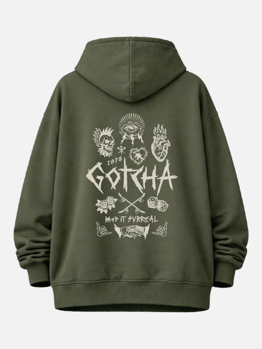 Buzo Gotcha Rebel Oversize Verde Militar