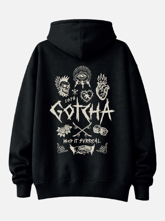 Buzo Gotcha Rebel Oversize Negro