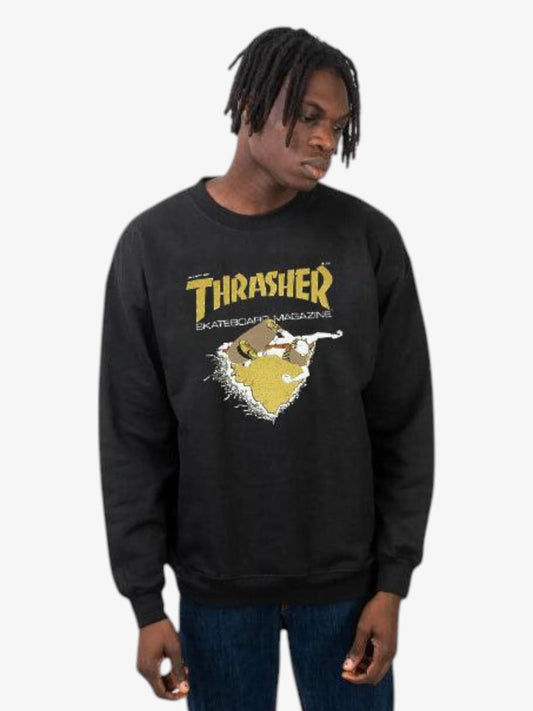 Buzo Thrasher First Cover Crew Negro