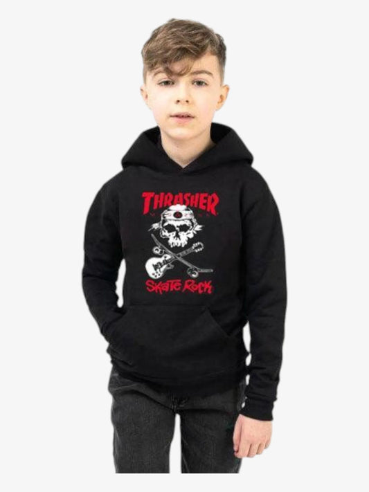 Buzo Thrasher Skaterock Boys Negro