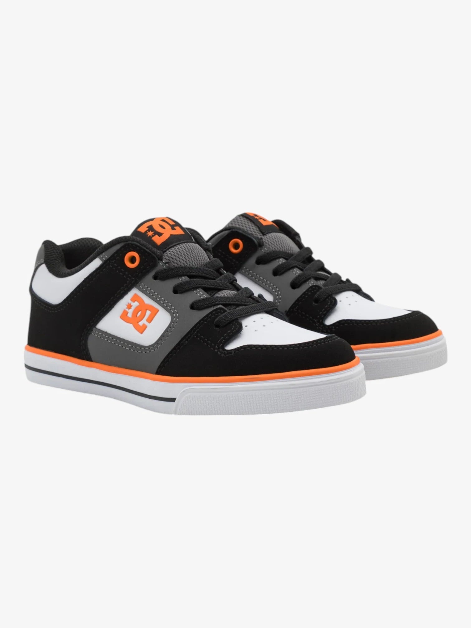 Zapatillas DC Niño Pure Elastic Negro Blanco Naranja - Indy