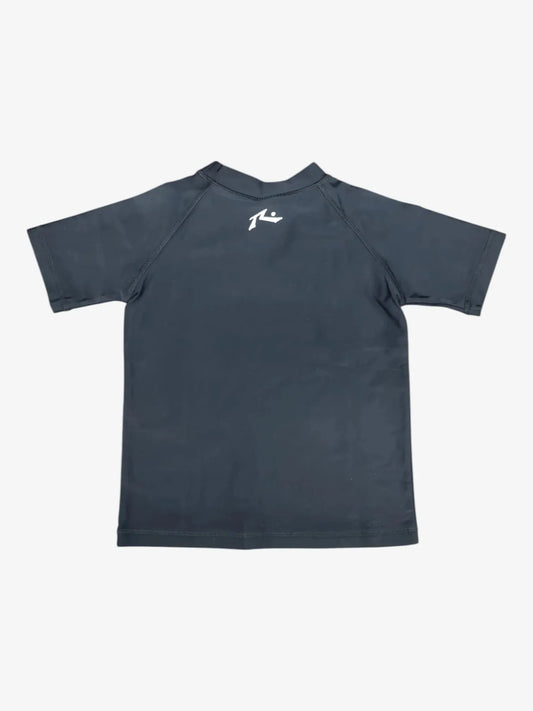 Lycra Rusty Short Sleeve Rashie Niño Negro - Indy