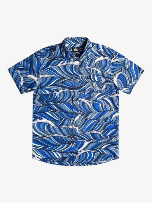 Camisa Quiksilver Wavy Wavy Boys Azul
