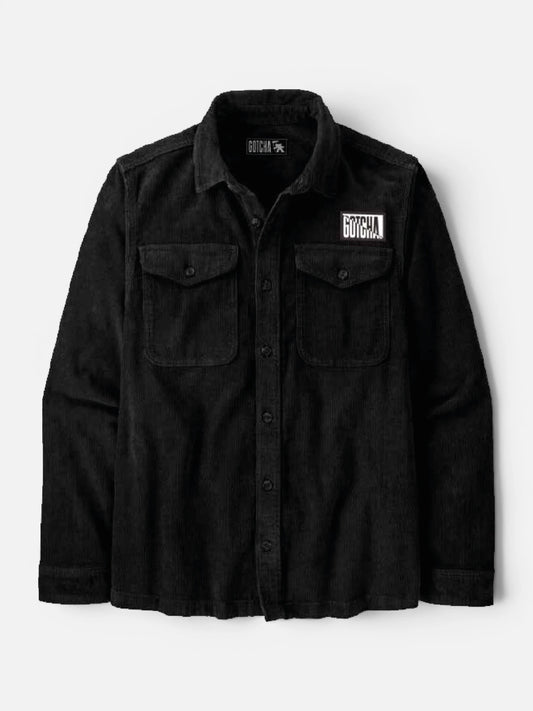 Camisa Gotcha Solid Corderoy Negro