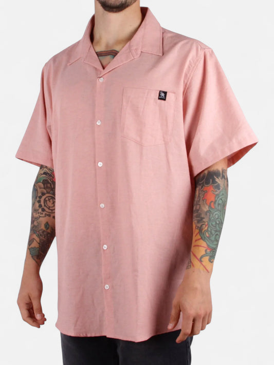 Camisa Gotcha Oversize Rosa Claro