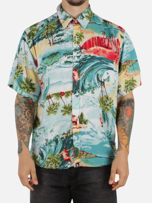 Camisa Gotcha Surfing Verde Print