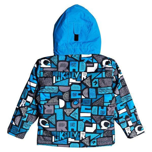 Campera Quiksilver Snow Little Mission Kids Negro Azul Print - Indy