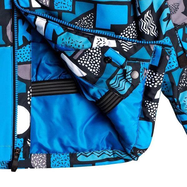 Campera Quiksilver Snow Little Mission Kids Negro Azul Print - Indy
