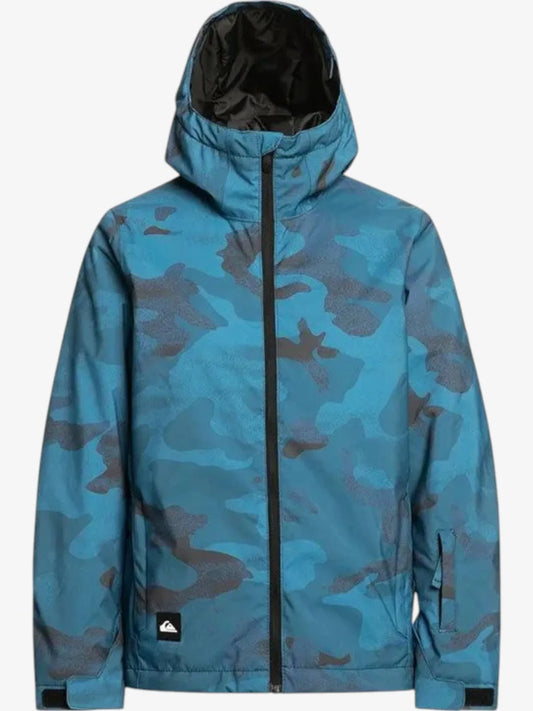Campera Quiksilver Snow Mission Printed Niño Azul Camuflado