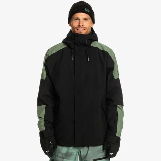 Campera Quiksilver Snow Radicalo Negro Verde - Indy
