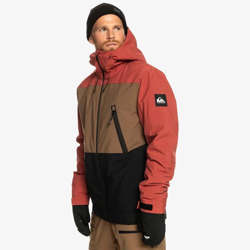 Campera Quiksilver Snow Sycamore Bordo Marron Negro - Indy
