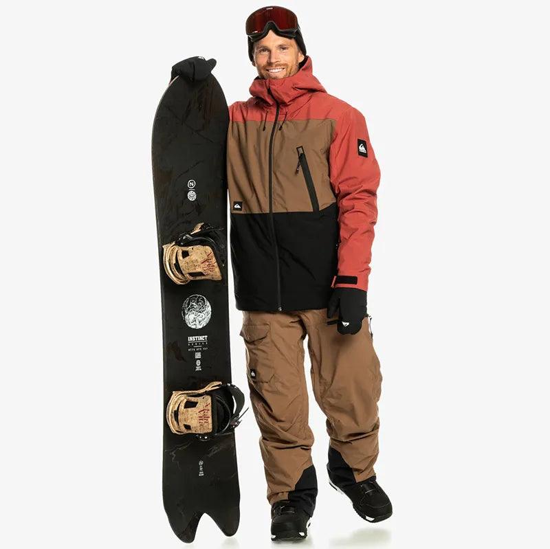 Campera Quiksilver Snow Sycamore Bordo Marron Negro - Indy