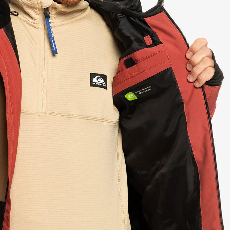 Campera Quiksilver Snow Sycamore Bordo Marron Negro - Indy