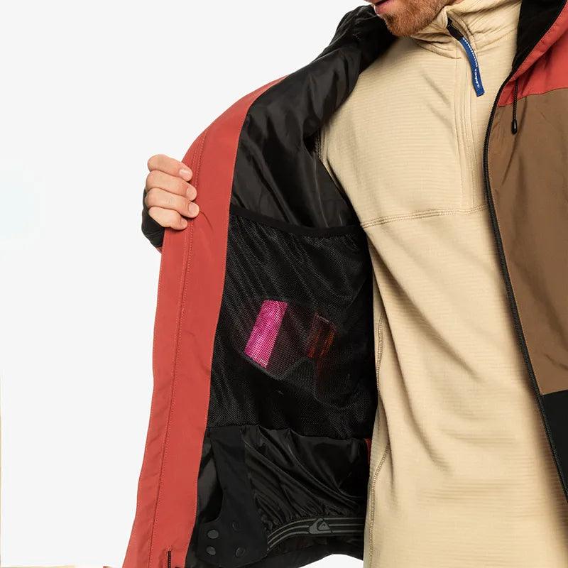Campera Quiksilver Snow Sycamore Bordo Marron Negro - Indy