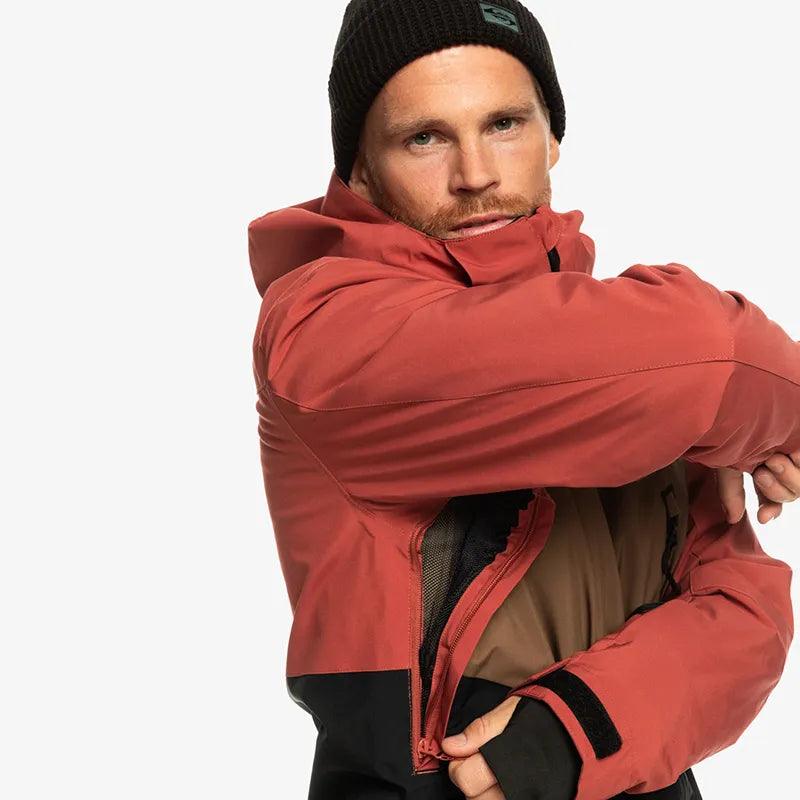 Campera Quiksilver Snow Sycamore Bordo Marron Negro - Indy