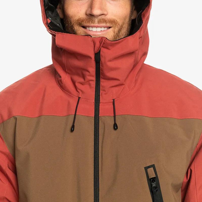 Campera Quiksilver Snow Sycamore Bordo Marron Negro - Indy