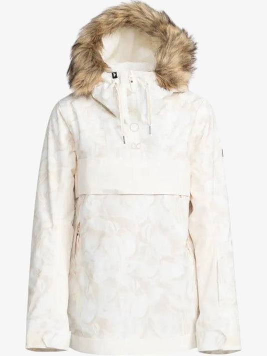 Campera Roxy Snow Shelter Anorak Beige Print