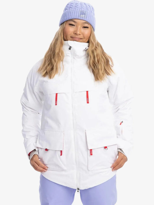 Campera Snow Roxy Chloe Kim Blanco