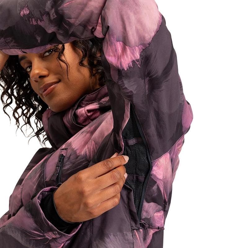 Campera Snow Roxy Jetty Negro Rosa - Indy
