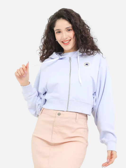 Campera Mujer Converse Retro Chuck FZ Graphic Lila