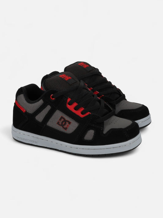 Zapatillas DC Stag Youth Negro Gris Rojo