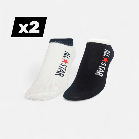 Medias Converse All Star Negro Blanco