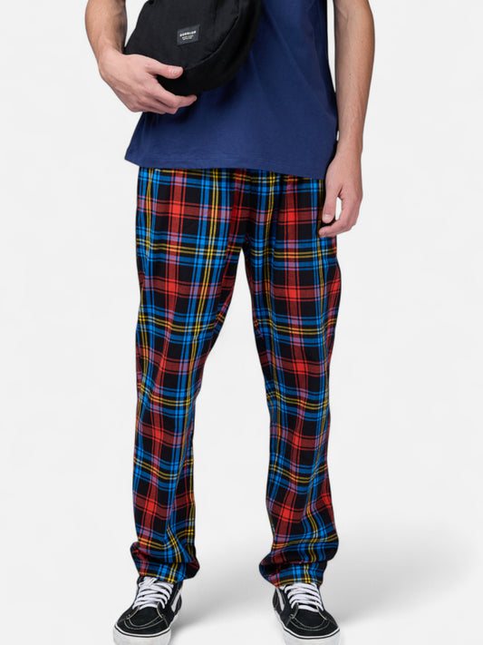 Pantalon Elepants 180 Poplin Negro Azul Rojo