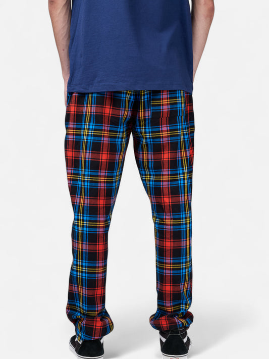 Pantalon Elepants 180 Poplin Negro Azul Rojo