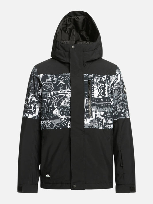Campera Quiksilver Snow Niño Mission Printed Block Negro Print