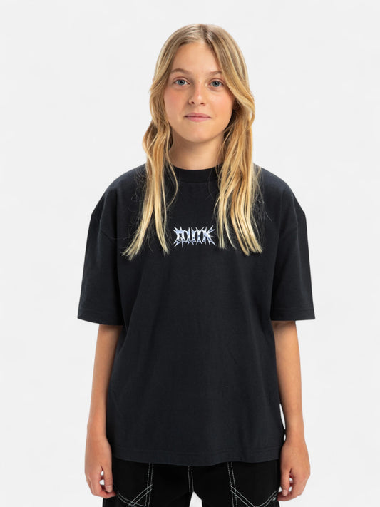 Remera Niño Quiksilver Mercury Chrome Lightning Negro