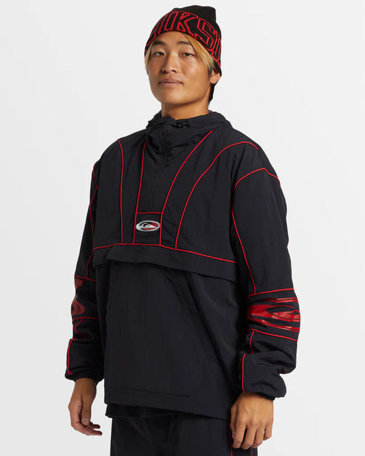 Anorak Quiksilver Griff Track Crudo Negro Rojo