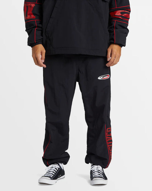 Pantalon Quiksilver Griff Track Crudo Negro Rojo