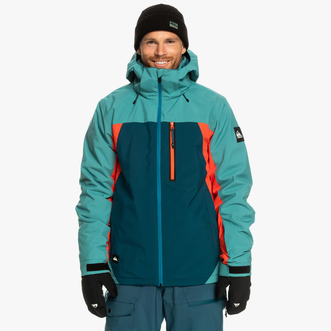 Campera Quiksilver Snow Mission Plus Azul Naranja - Indy