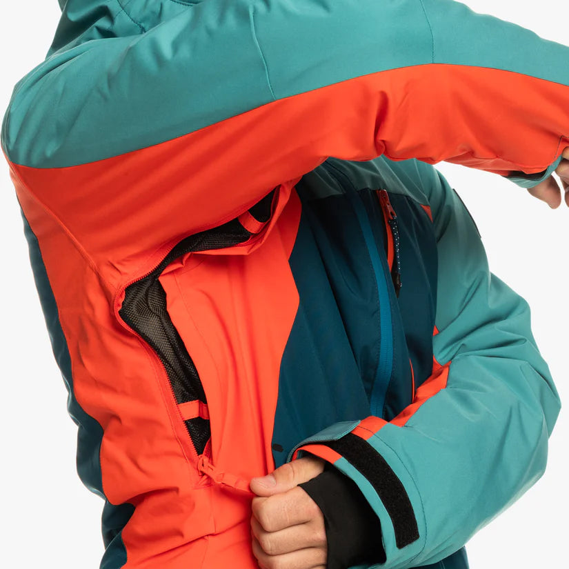 Campera Quiksilver Snow Mission Plus Azul Naranja - Indy