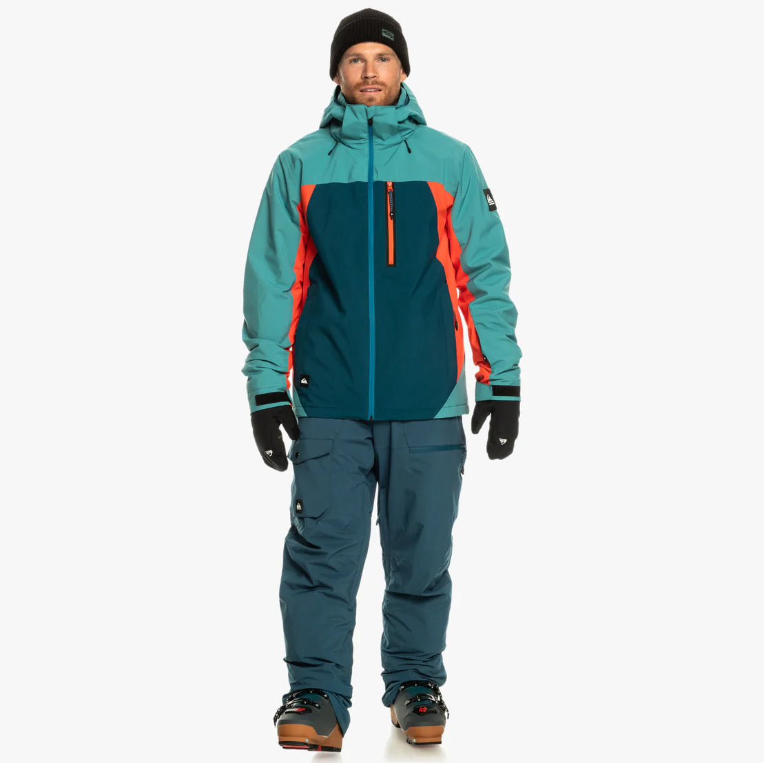 Campera Quiksilver Snow Mission Plus Azul Naranja - Indy