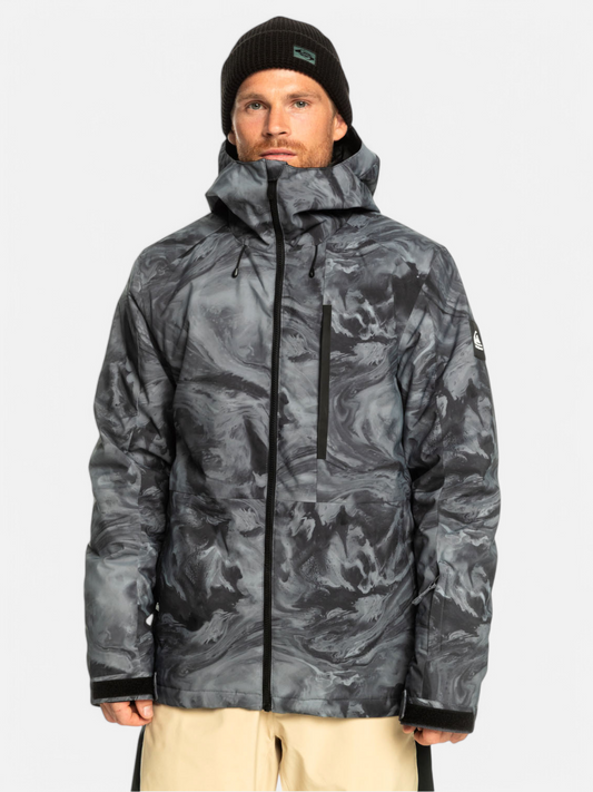 Campera Quiksilver Snow Mission Printed Negro Print