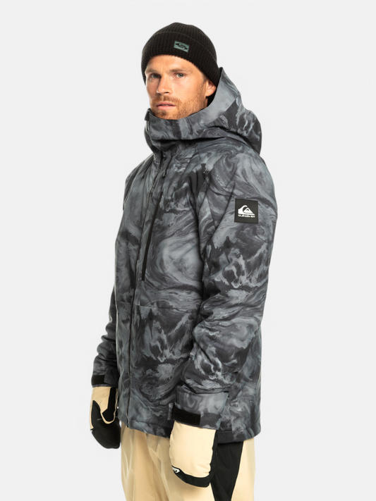 Campera Quiksilver Snow Mission Printed Negro Print