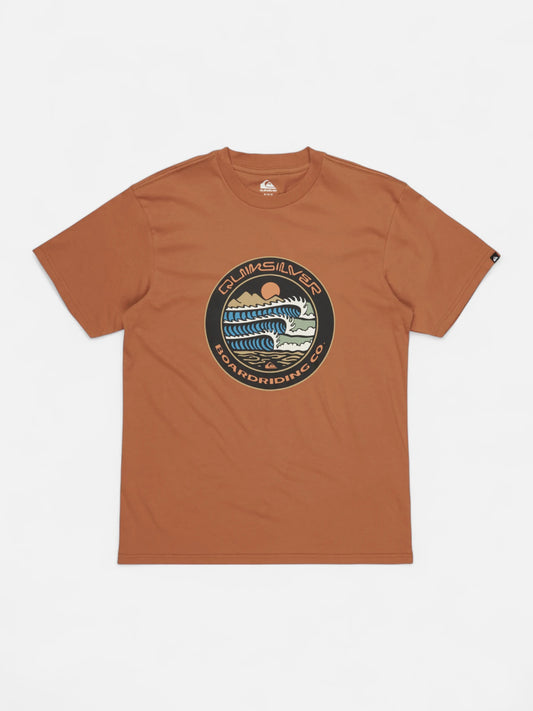 Remera Niño Quiksilver Evo Three Seas Naranja