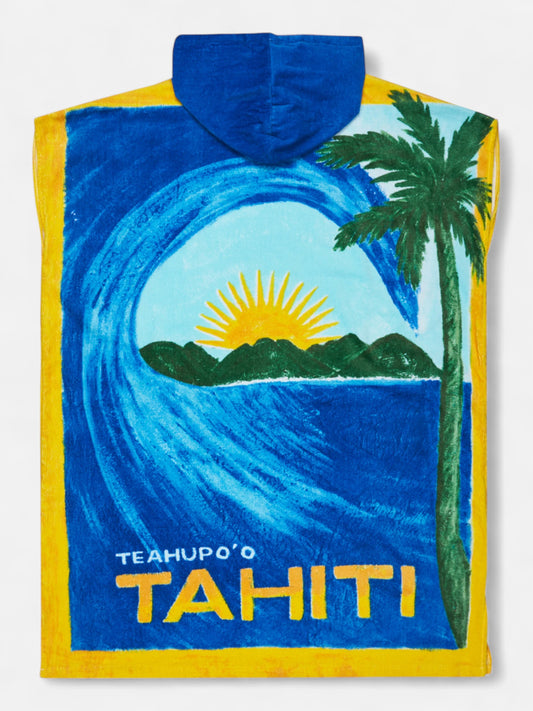 Poncho Roxy Atlas Celeste Print