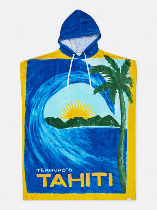 Poncho Roxy Atlas Celeste Print