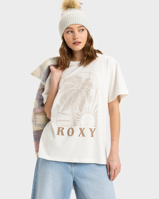 Remera Roxy Sunny Oversize Soft Crudo