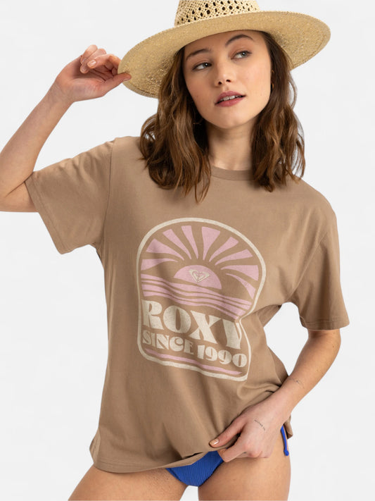 Remera Roxy Hangloose Poster Marrón