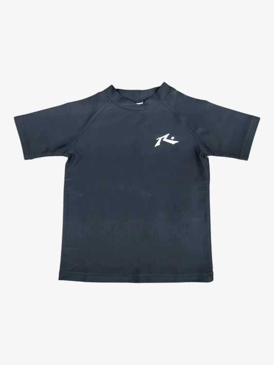 Lycra Rusty Short Sleeve Rashie Niño Negro - Indy