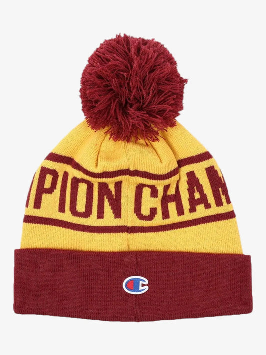 Gorro Champion With Cuff And Pom Bordó Amarillo